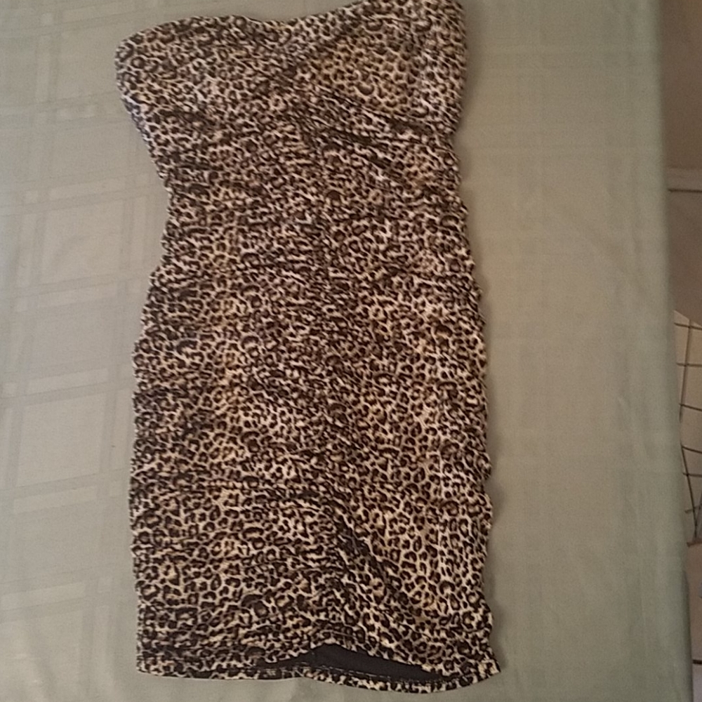 Charlotte Russe Animal Print Strapless Dress